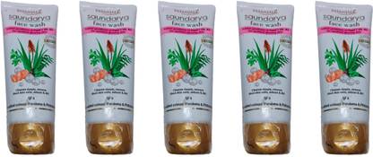 PATANJALI Saundarya Aloe Vera Gel Kesar Chandan (60 ML) - Pack of 5 Face Wash
