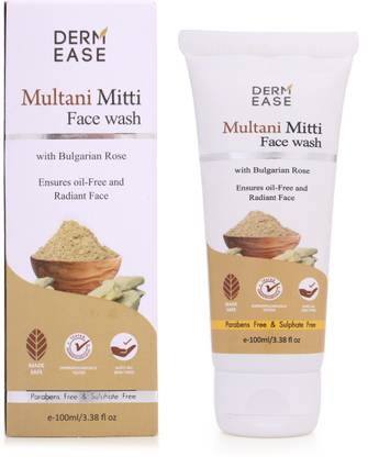 Derm Ease Multani Mitti with Bulgarian Rose for Oil Free and Radiant Face Face Wash