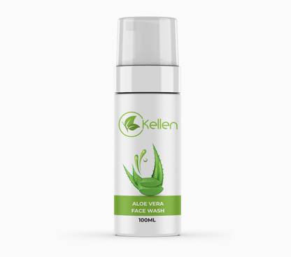 Kellen Aloe Vera  with Scrub | Younger-Looking Skin | Face Scrub for Fighting Early Signs of Ageing | Paraben & SLS Free | Suitable for All Skin Types Face Wash