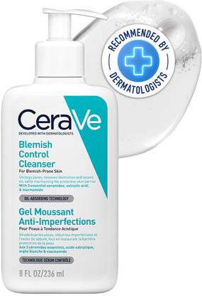 CeraVe Blemish Control Cleanser  with 2% Salicylic Acid for Acne-Prone Skin Face Wash