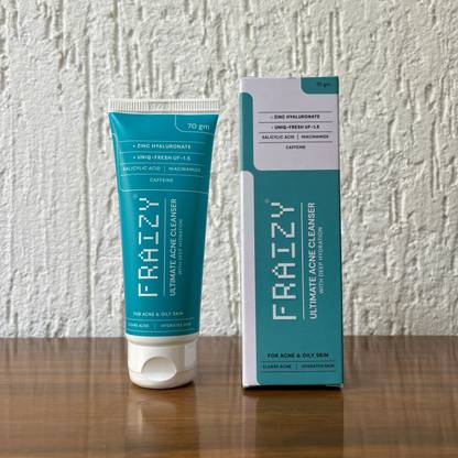 Fraizy Ultimate Acne Cleanser with Zinc Hyaluronate, Uniq-Fresh UF-1.5 and Caffeine Face Wash