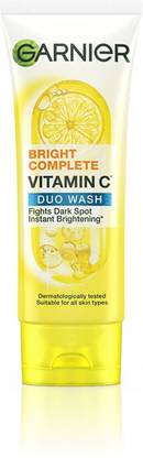 GARNIER Bright Complete Brightening Duo Action Oil Clearing |For Oily skin Face Wash