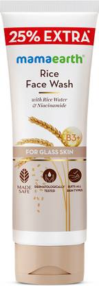 Mamaearth Rice Water & Niacinamide for Glass Skin - 100 ml + 25 ml Extra Face Wash