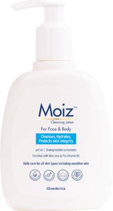Moiz Cleansing Lotion | Gentle Skin Cleanser| pH 5.6 | Soap, Paraben & Sulphate Free Face Wash