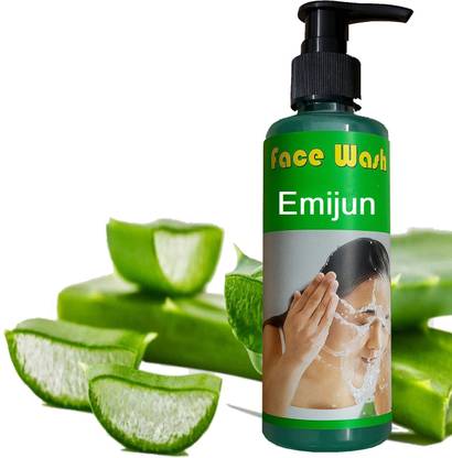 Emijun Best Aloe Vera  for Men & Women, Fights Acne & Pimple, Brighten Skin, All Skin Types Face Wash
