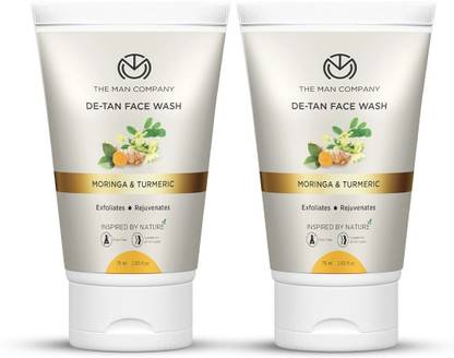 THE MAN COMPANY De-Tan Cleanser for Oily Skin | Skin Brightening, Tan Removal with Turmeric & Moringa Men's Face Wash