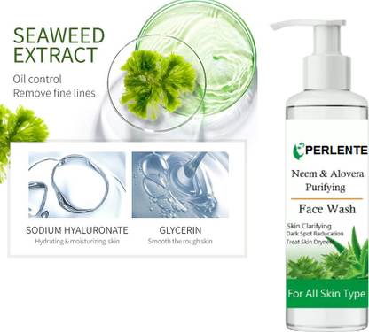 PERLENTE Natural for Acne & Pimples Removal with Neem  Face Wash