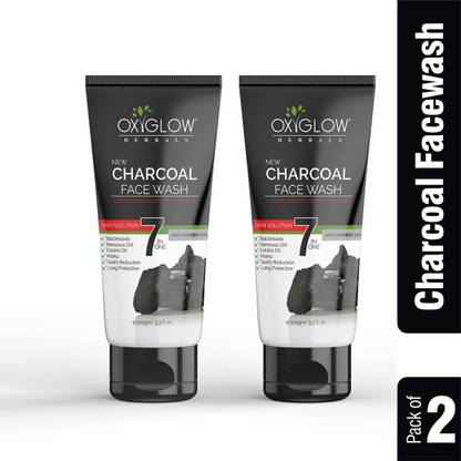 OXYGLOW Charcoal  100ml With Charcoal  100ml Combo Face Wash