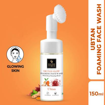 GOOD VIBES Ubtan De Tan Glow Foaming face wash 150g Face Wash