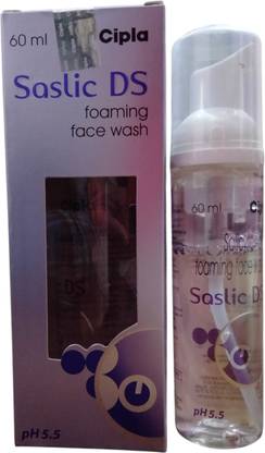 Saslic DS Foaming  | 2% Salicylic Acid | Acne Prevention | Pore Unclogging Formula for Clear Skin | 60ml Face Wash