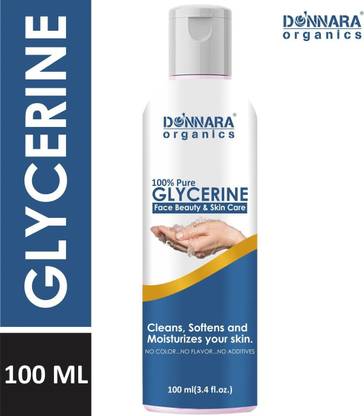 DONNARA organics 100% Pure & Natural Glycerine- For Soften & Moisturize Skin And Multipurpose(100 ml) Face Wash