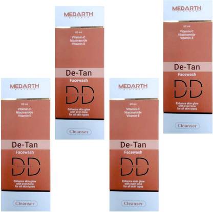 DOOMSDAY MADARTH DE-TAN FACEWASH FOR EVEN TONE GLOWING SKIN PACK OF 60ml x 4 Face Wash