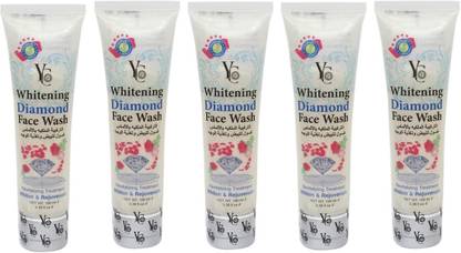 YC Whitening Diamond Wash for Dry Skin with Skin Revitalisation (Pack of 5) 100mlx5 Face Wash