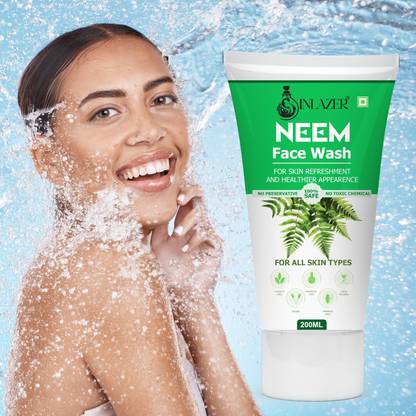 inlazer Neem Acne  To Remove Tanning & Dirt' Fresh Polished Skin' Men Women Face Wash