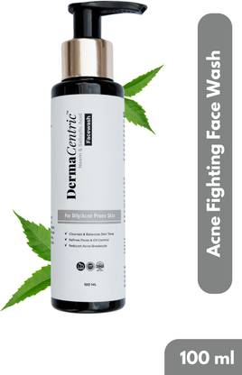 Dermacentric Neem & Salicylic Acid Facewash - Reduces Acne Breakouts, Cleanses & Balances Skin Tone, Refines Pores & Oil Control Face Wash