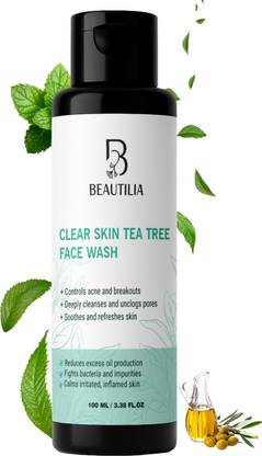 BEAUTILIA Salicylic Acid | Tea Tree Oil Cleanser for Clear Skin Face Wash