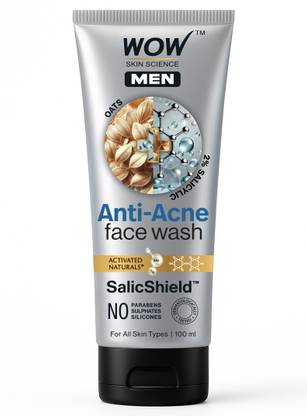 WOW SKIN SCIENCE MEN OAT EXTRACT + SALICYLIC ACID Anti-Acne Face Wash
