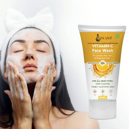 inlazer Vitamine C Facewash For Men & Women Skin Rejuvenating ` Acne & Pimple Free Skin Face Wash