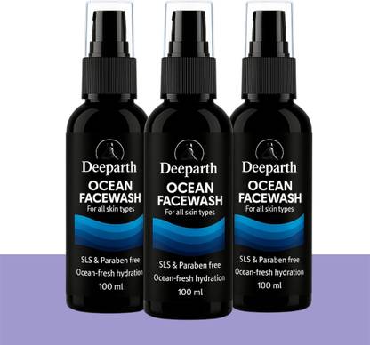 Deeparth Ocean for Men (Pack-3, 100ml Each) – Hydrating , Acne & Pimple Control Face Wash