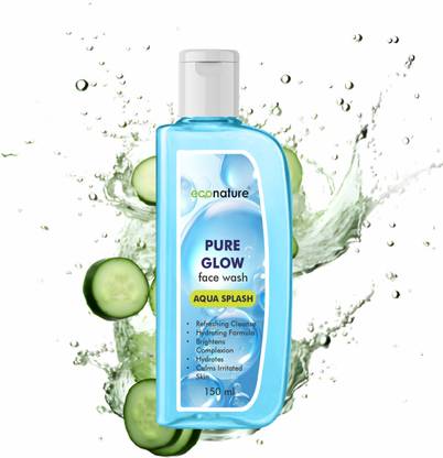 ECONATURE AQUASPLASH FACEWASH 150ML FOR ALL SKIN TYPES, PARABEN AND SULPHATE FREE ,REFRESHING AND REJUVNATING Face Wash