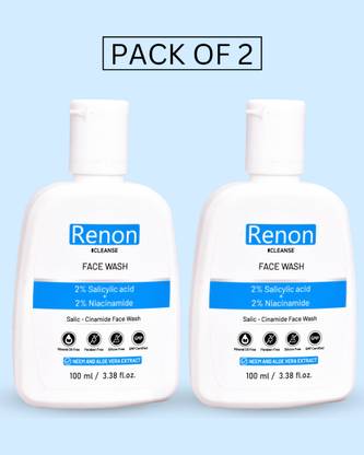 Renon 2% Salicylic Acid And 2 % Niacinamide Suphate And Paraben Free Facewash | Neem And Aloe Vera Extract |Oily Skin Face Wash