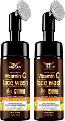 Udaun Vitamin C Foaming with Built-In Face Brush for deep cleansing  Face Wash