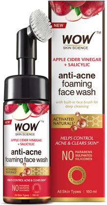 WOW SKIN SCIENCE Apple Cider Vinegar Foaming  - No Parabens, Sulphate Face Wash