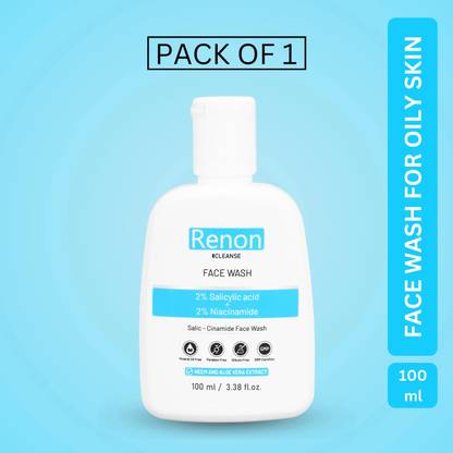 Renon 2% Salicylic Acid And 2 % Niacinamide Suphate And Paraben Free Facewash | Neem And Aloe Vera Extract |Oily Skin Face Wash