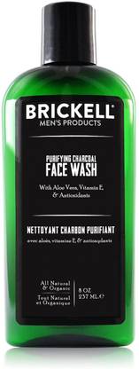 Brickell Men's Products Purifying Charcoal  Face Wash