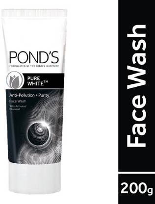 POND's Pure White Anti Pollution With Activated Charcoal Facewash, 200g Face Wash