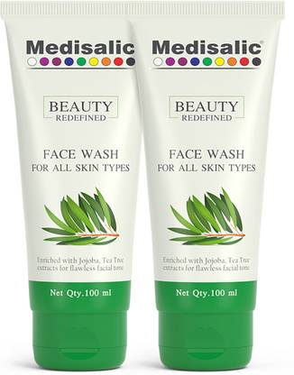 Medisalic Tea Tree Enriched with Jojoba and Tea Tree Extracts-For All Skin Types Men & Women All Skin Types  Face Wash