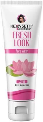 KEYA SETH AROMATHERAPY Fresh Look Lotus Gel  Skin Whitening, Brightening, Dirt Removal, Deep Cleansing for Sensitive Dry & Acne Prone Skin, 100ml Face Wash