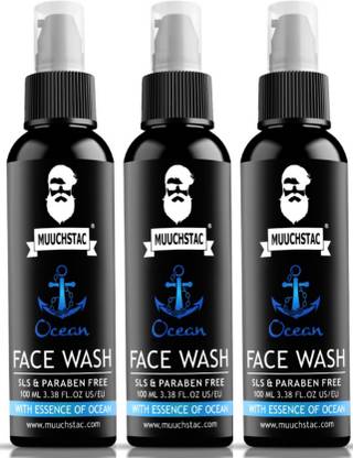 MUUCHSTAC Ocean for Men, Anti Acne & Pimple, Skin Brightening, All Skin Types Face Wash