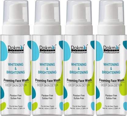 DOKMAI LONDON Whitening & Brightening Foaming face wash Deep skin Detok| Parabeen Free| Sulhpate Free| 100ml( pack 4) Face Wash