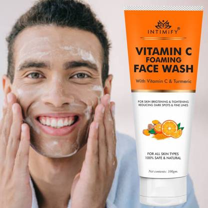 INTIMIFY Vitamin C Hydrating  for Glowing Skin Foaming  Refresh & Brightening Face Wash