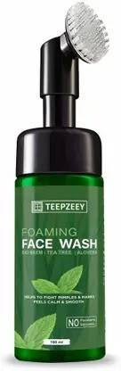 Teepzeey Tea Tree Foaming  With Tea Tree With Built-in Deep Cleansing Brush For Men & Women - With Aloe Vera & Neem Extracts, Reduces Acne & Pimples, Controls Excess Oil  (Pack Of 1) Face Wash