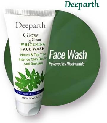 Deeparth Glow & Clean Neem And Tea Tree Whitening 100ml, Reduces Scars & Dark Spots, pimple control, for skin brightning, for all skin types DNFW010 Face Wash