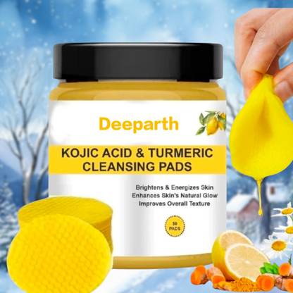 Deeparth Turmeric Kojic Acid Cleansing Pads For Pore Care Face Wash