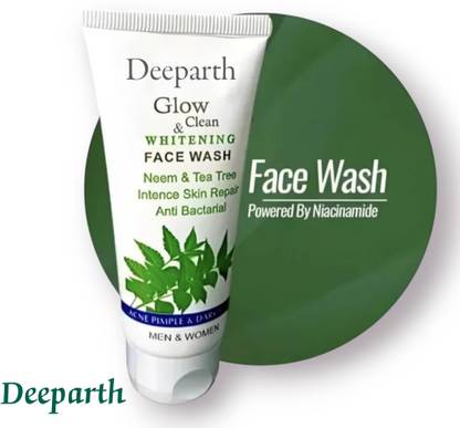 Deeparth Glow & Clean Neem And Tea Tree Whitening 100ml, Reduces Scars & Dark Spots, pimple control, for skin brightning, for all skin types DNFW08 Face Wash