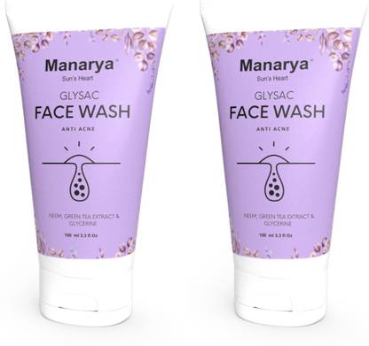Manarya Sun's Heart Natural Kids Glysac Anti Acne Foaming With Neem, Green Tea & Vitamin E Face Wash