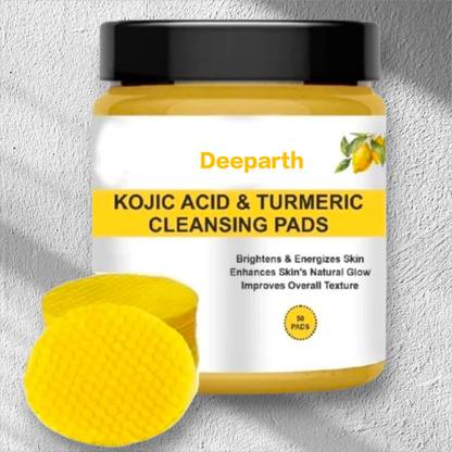 Deeparth Kojic Acid Turmeric Cleansing Pads For Face Quick Refresh Face Wash
