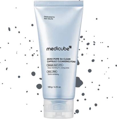 Medicube Zero Pore Cleanser with Salicylic Acid & Cica – Capsule Foam  for Smooth, Clear Skin Face Wash