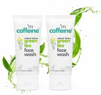 mCaffeine Green Tea Vitamin C Face wash for Men & Women, Reduce Acne, Glowing Skin Face Wash