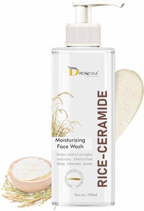 drontika Wild & Pure Rice Moisturizing  Enriched with Niacimaide & Fruits Ceramide Hydrating Cleanser Face Wash