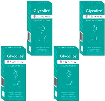 FLORENTHA GLYCOLITE FACEWASH ENRICHED WITH AHA & BHA FOR CLEAN & SOFT SKIN PACK OF 60ml x 4 Face Wash