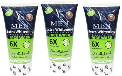 YC Extra Whitening Intense Fairness with Cooling Menthol (Pack of 3) 100mlx3 Face Wash