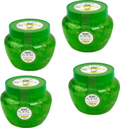 NG MART OPAL ALOEVERA FACIAL GEL FOR REFRESHING & GLOWING SMOOTH SKIN PACK OF - 500gm x 4 Face Wash