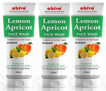 MOLCARO abivo lemon apricot face wash pack of 3 Face Wash