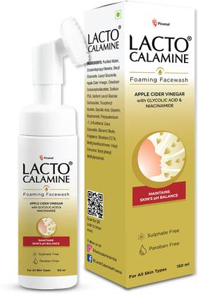 Lacto Calamine Apple Cider Vinegar Foaming Face wash ,150ml x Pack of 1 Face Wash