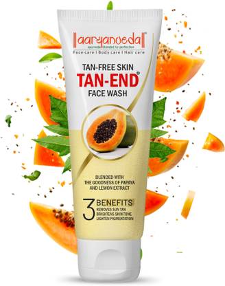 Aaryanveda Tanend – Tan Removal Face Cleanser for Bright & Clear Skin, Women & Men De-Tan  Face Wash